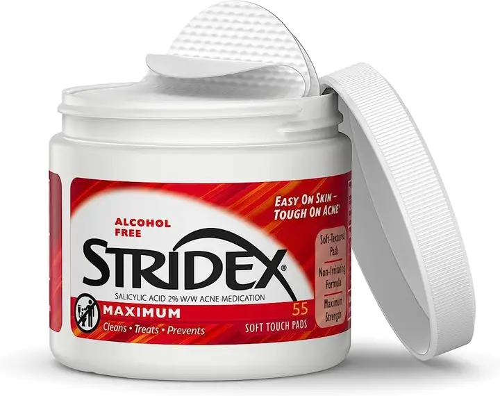 Саліцилові диски для очищення шкіри Stridex Maximum Soft Touch Pads, засіб від висипання і прищів, 55 штук - Зображення 3
