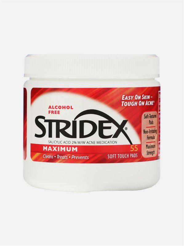 Саліцилові диски для очищення шкіри Stridex Maximum Soft Touch Pads, засіб від висипання і прищів, 55 штук - Зображення 2