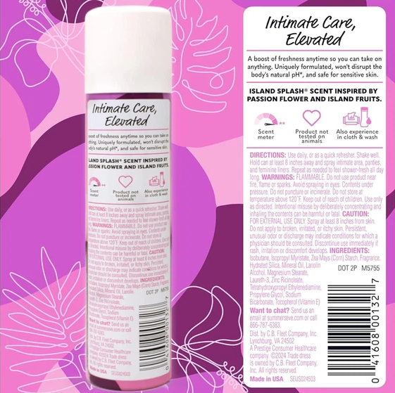 Інтимний дезодорант-спрей Summer's Eve Island Splash Spray, 56,7 г - Зображення 3